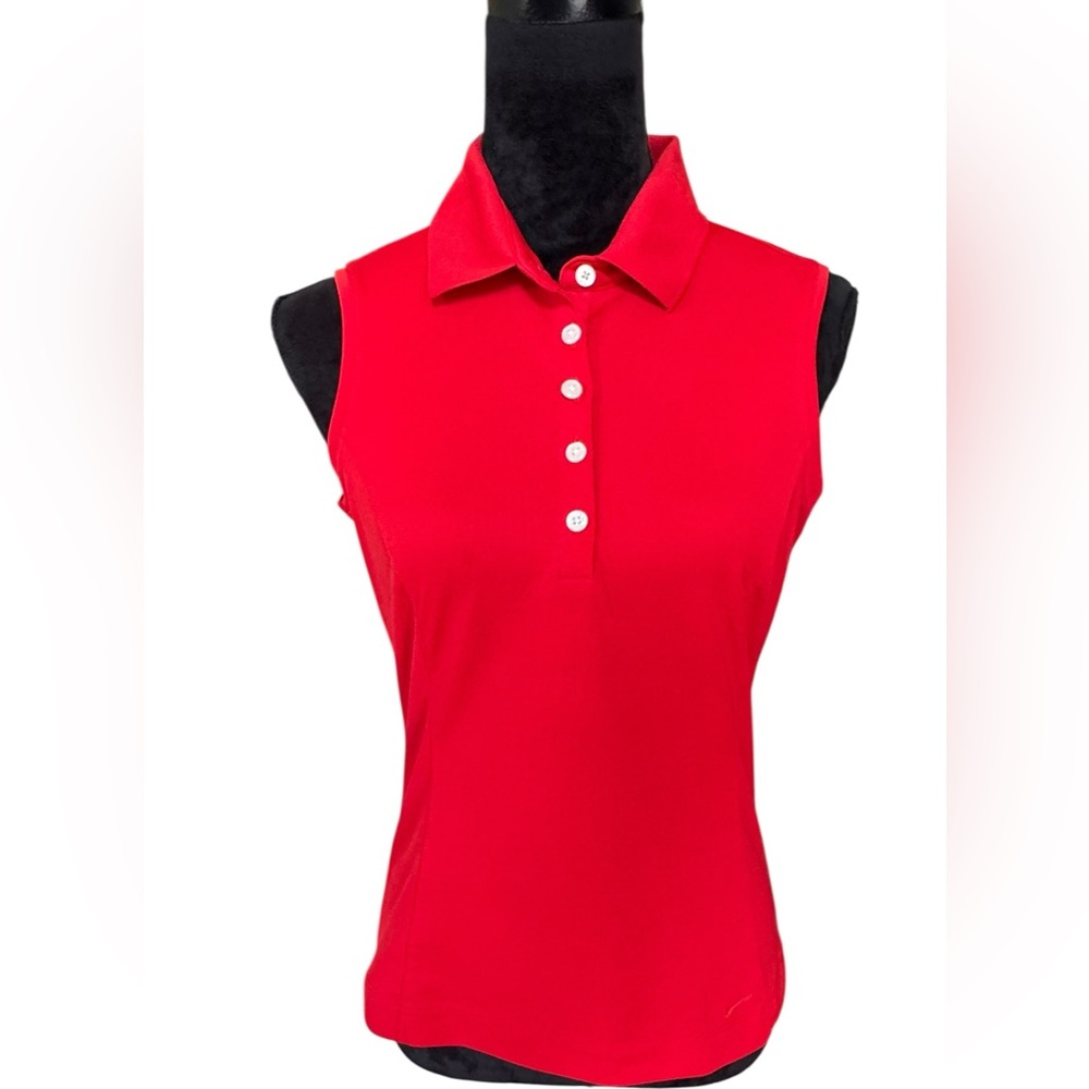 Nike Red Sleeveless Women’s golf Polo Tank Top Size Small